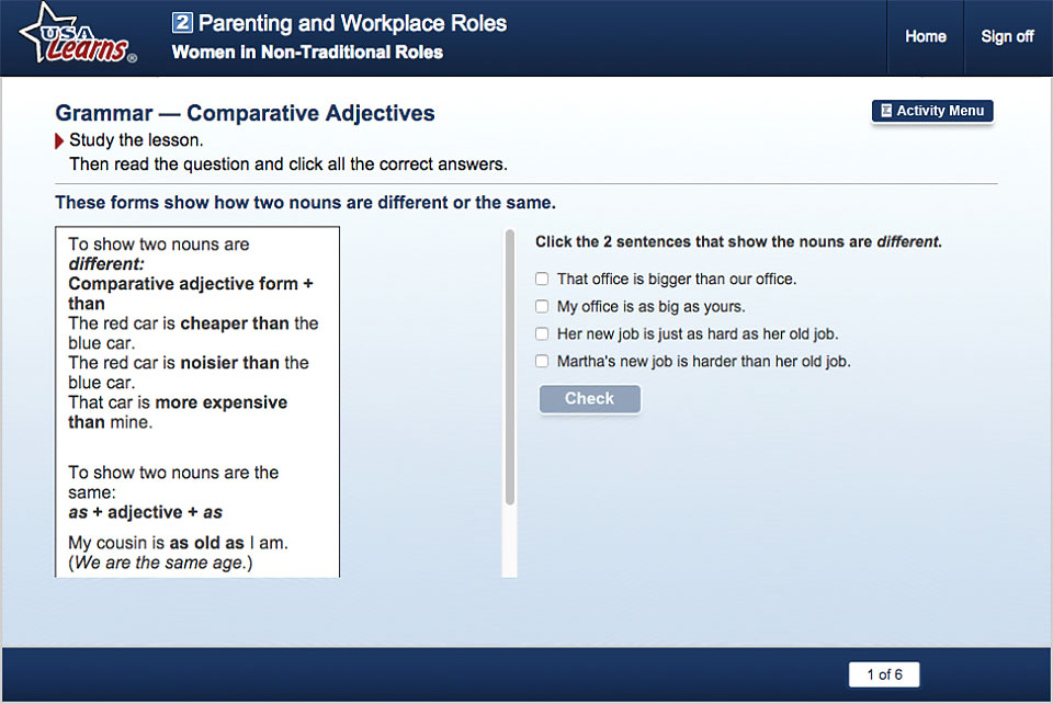 English grammar activity