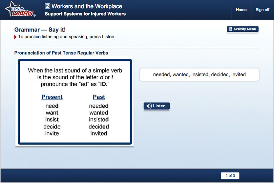 English grammar activity