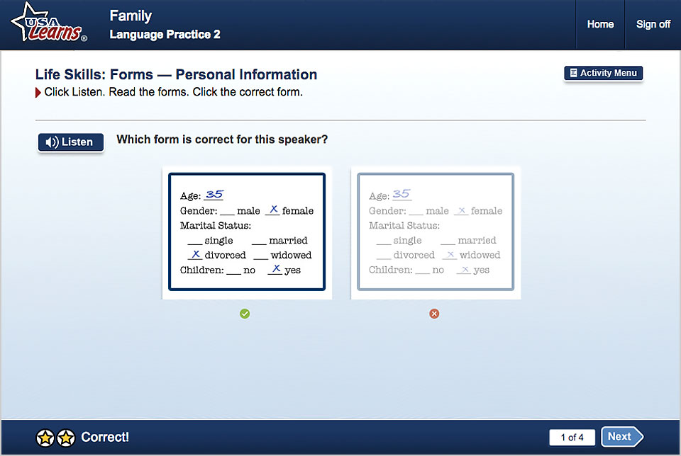 ESL life skills activity