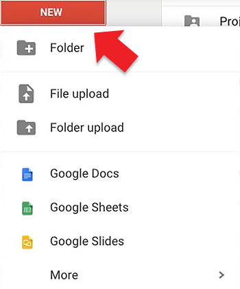 Google Drive screengrab